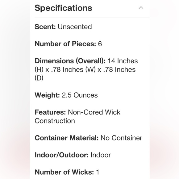 HEARTH & HAND NWT 6pc soft twist taper candles -brown -14” - Picture 5 of 6